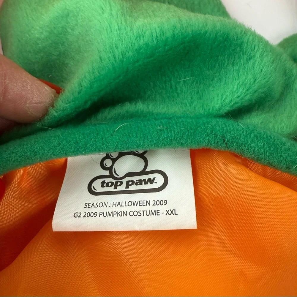 Dog Pumpkin Jack-O-Lantern Costume XXL Halloween Top Paw